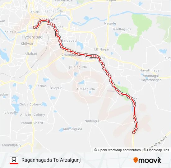 277M Bus Line Map