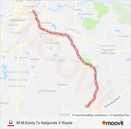 277M Bus Line Map