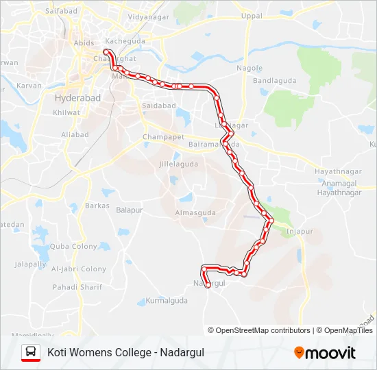 277N Bus Line Map