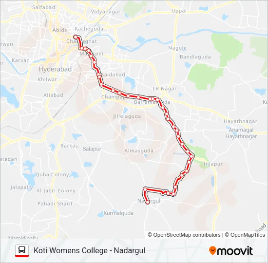 277N Bus Line Map