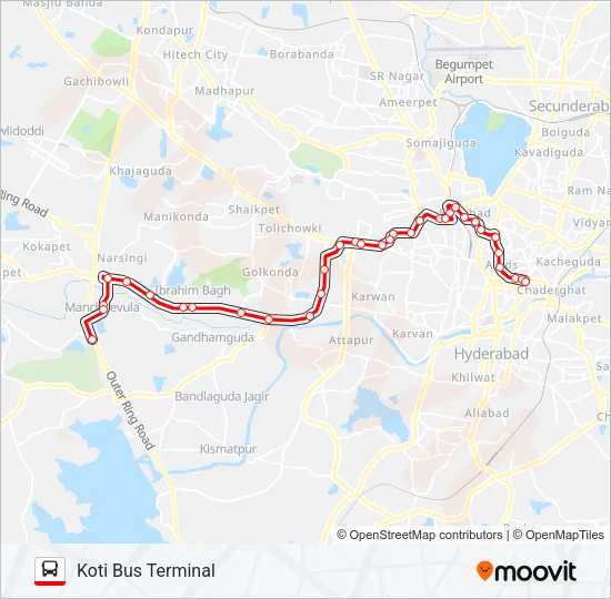 120M Bus Line Map