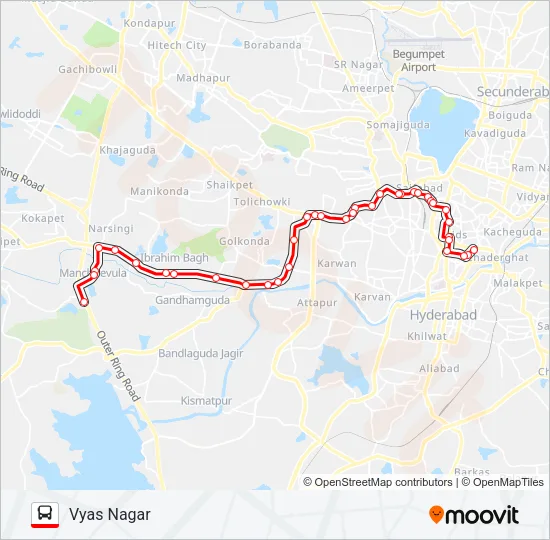 120M Bus Line Map