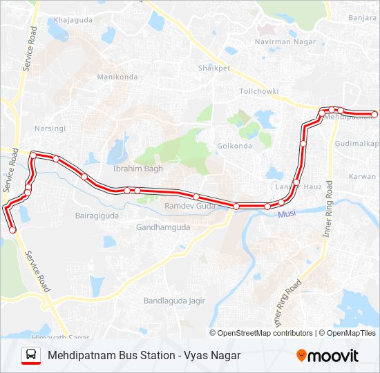 120M bus Line Map