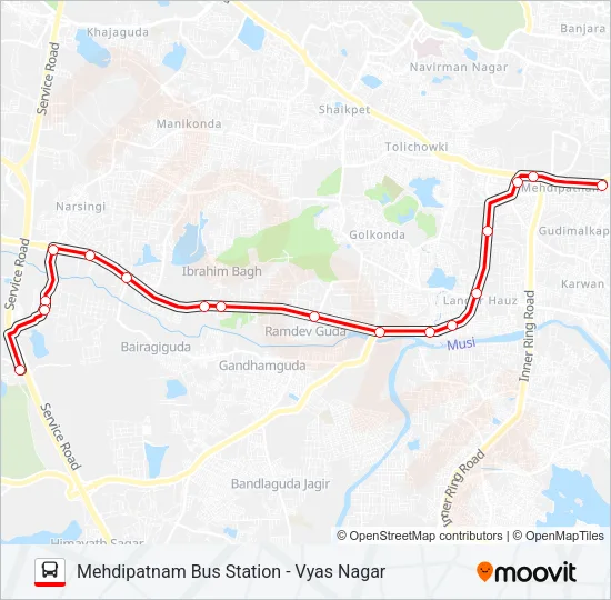 120M Bus Line Map