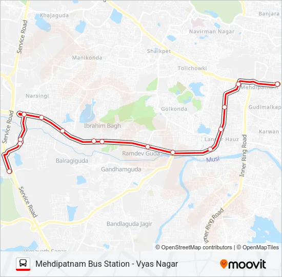 120M Bus Line Map