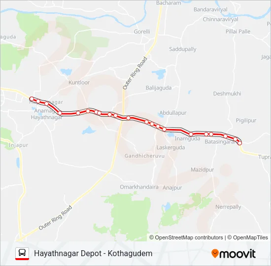 206 Bus Line Map