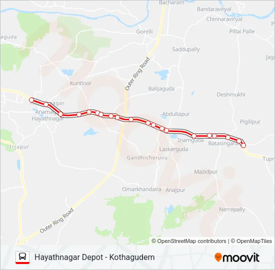 206 Bus Line Map