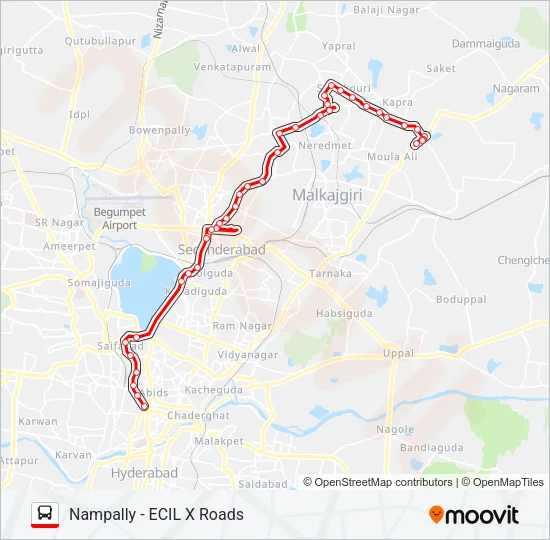 37N Bus Line Map