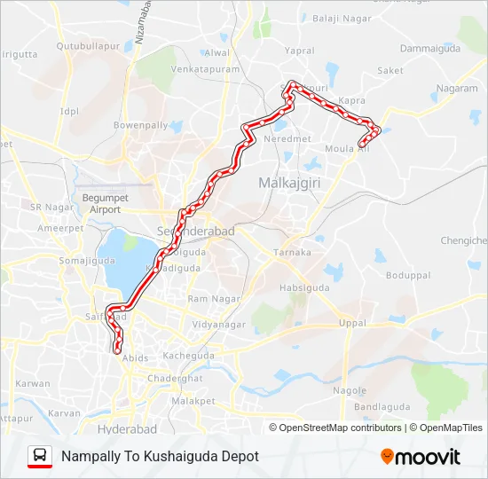 37N Bus Line Map