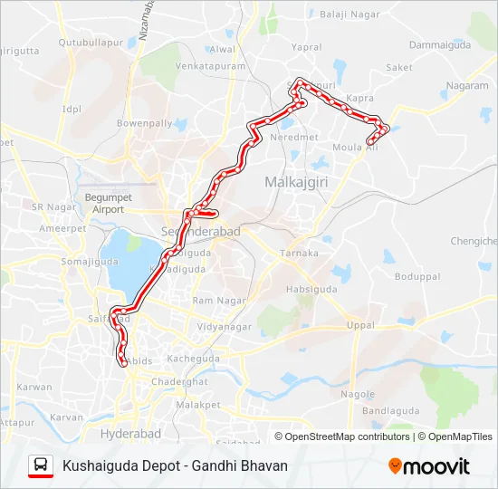 37N Bus Line Map