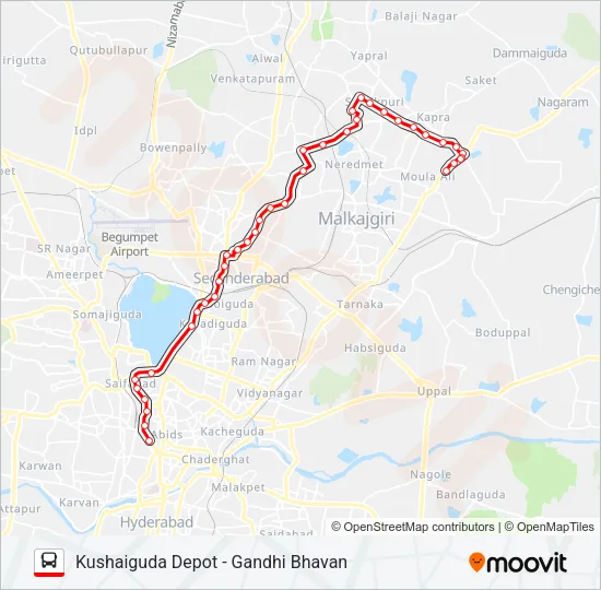 37N Bus Line Map