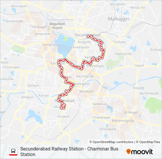 57S Bus Line Map