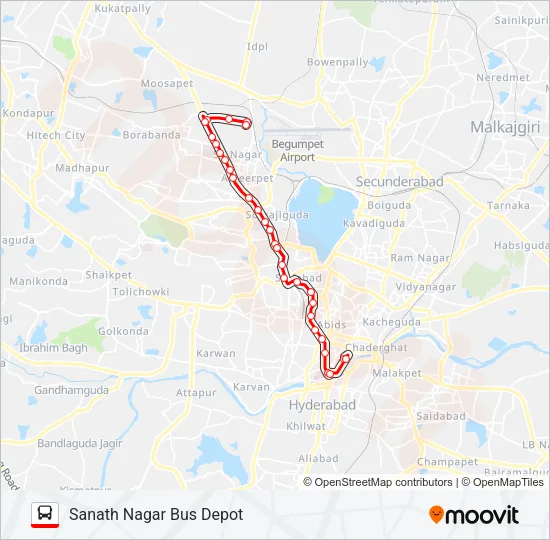 9M Bus Line Map