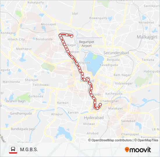 9M Bus Line Map
