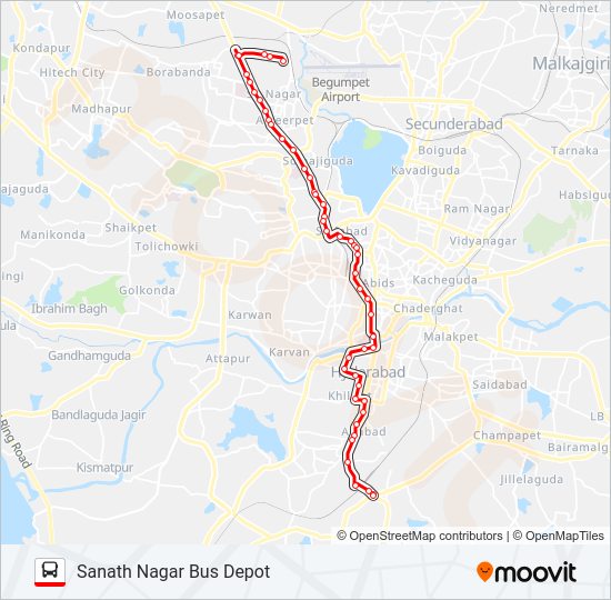 9M bus Line Map