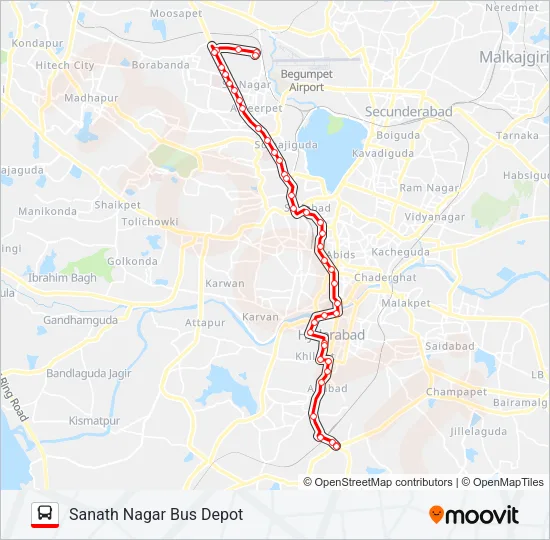 9M Bus Line Map