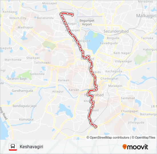 9M Bus Line Map