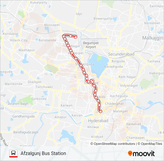9M Bus Line Map