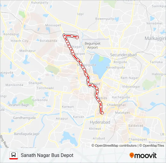 9M Bus Line Map