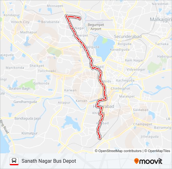 9M Bus Line Map