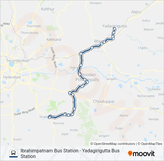 522-EXP Bus Line Map