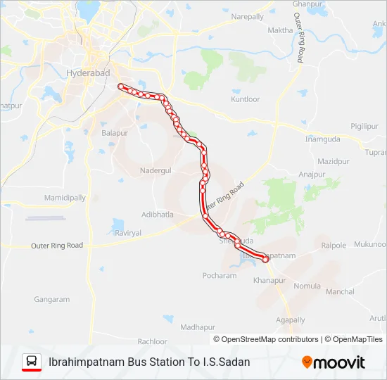 277M Bus Line Map
