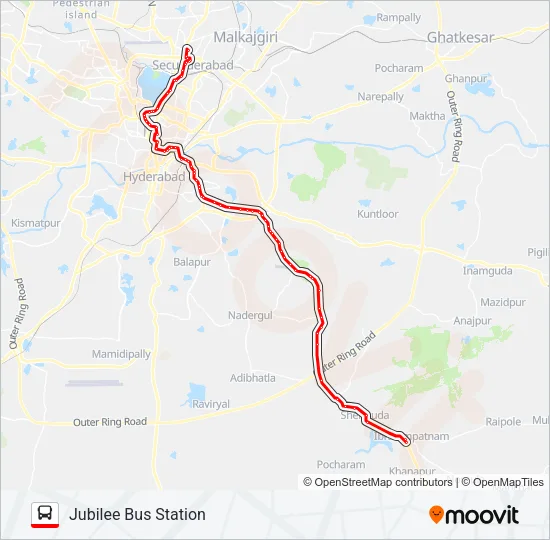 277/102 Bus Line Map
