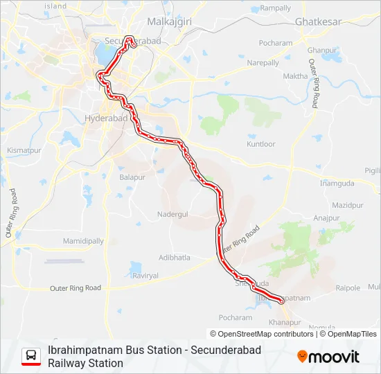 277/102 Bus Line Map