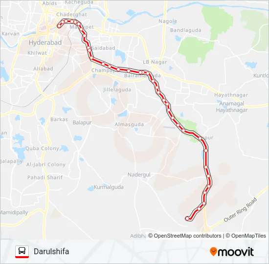 277M Bus Line Map
