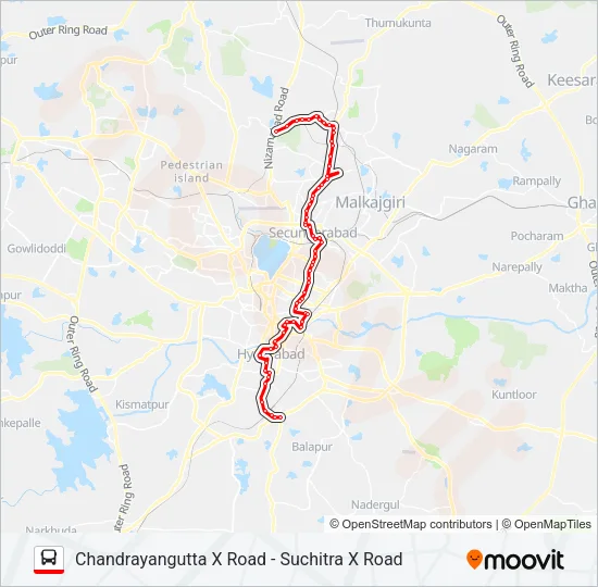 1P/25S Bus Line Map