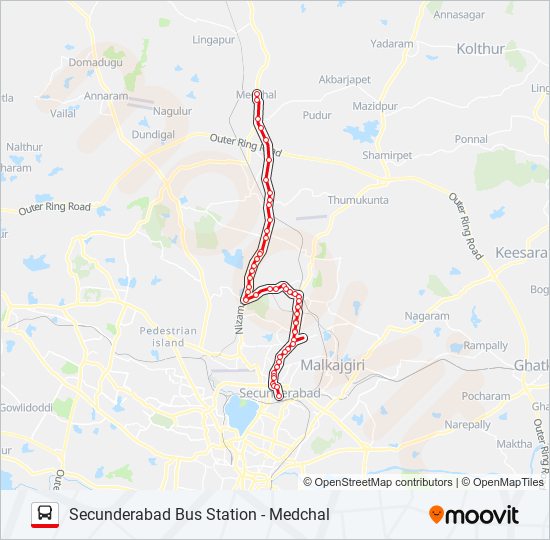 25S/229 bus Line Map