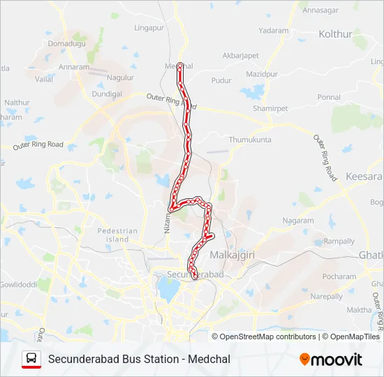 25S/229 Bus Line Map