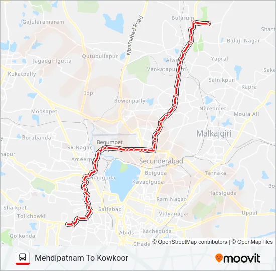 5RH Bus Line Map