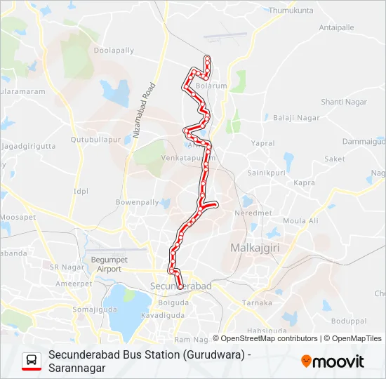 25M/S Bus Line Map