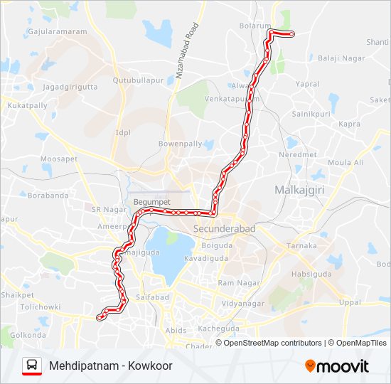 49M/2 bus Line Map