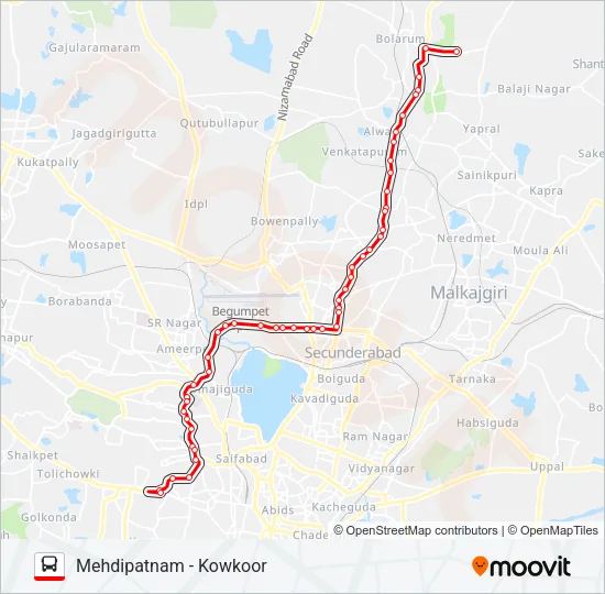 49M/2 Bus Line Map