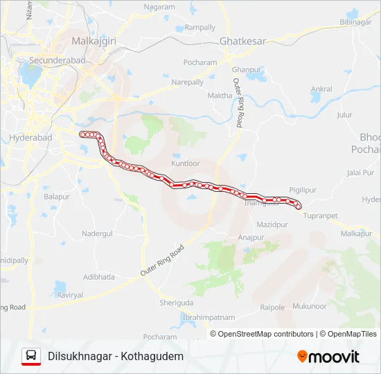 206 Bus Line Map