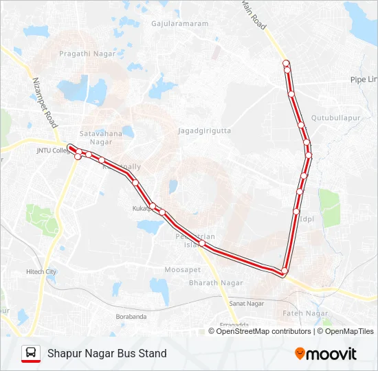 207 Bus Line Map
