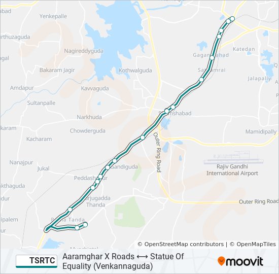 tsrtc Route: Schedules, Stops & Maps - Aramghar X Roads (Updated)