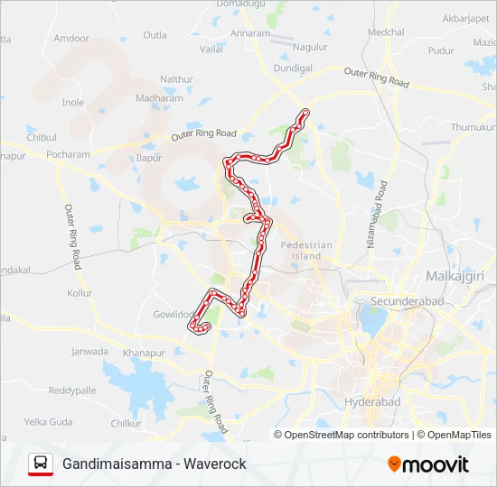 195W/P Bus Line Map