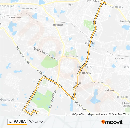 VAJRA Bus Line Map