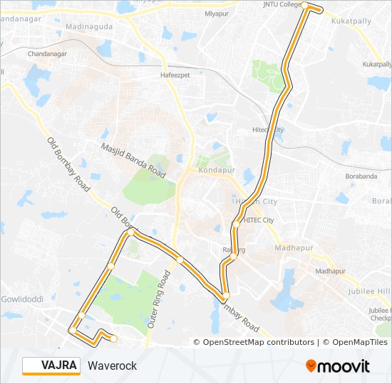 VAJRA bus Line Map