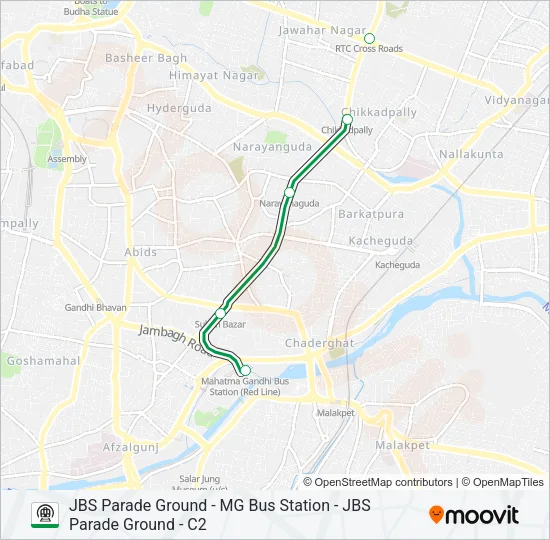 C2-GREEN Metro Line Map