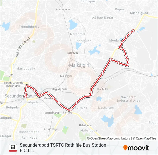 17H Bus Line Map
