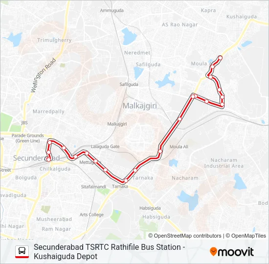17H Bus Line Map
