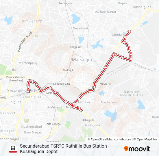 17H Bus Line Map