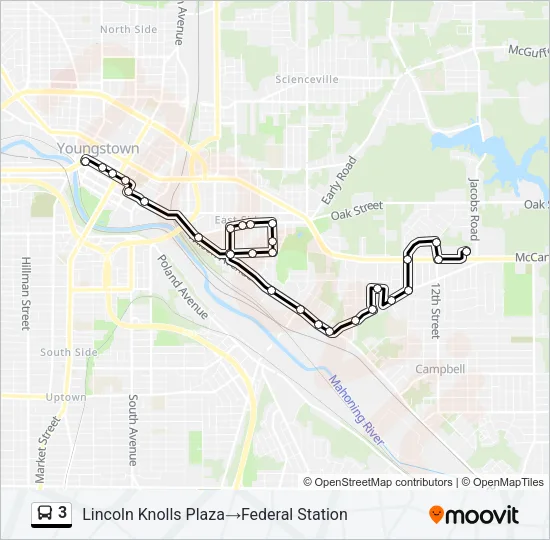 3 Bus Line Map