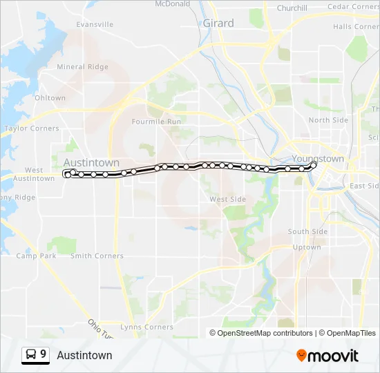 9 Bus Line Map