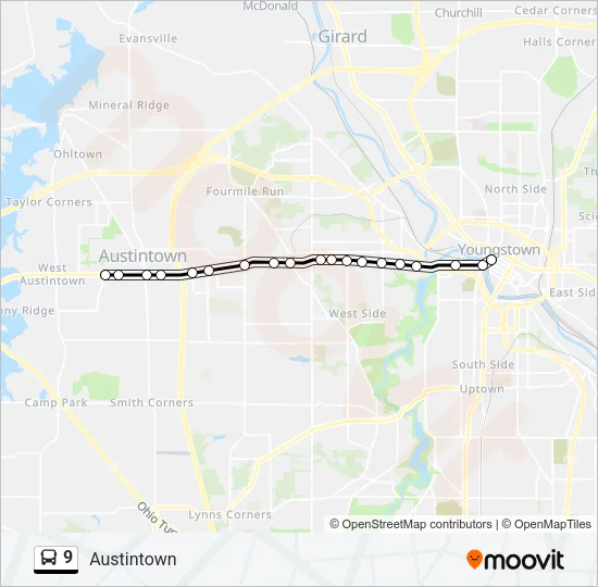 9 Bus Line Map