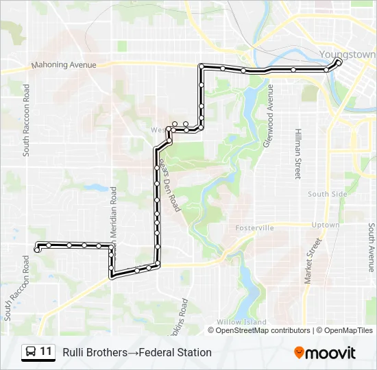 11 Bus Line Map